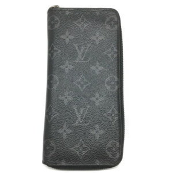 Louis Vuitton Zippy Wallet Vertical Monogram Eclipse Black Zip Long - Picture 1 of 7